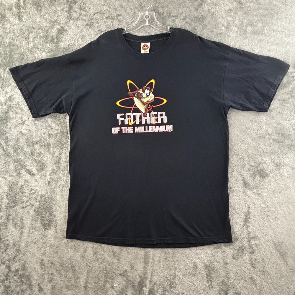 Vintage‎ Looney Tunes Taz Father of the Millennium Shirt Mens XXL Black USA Made